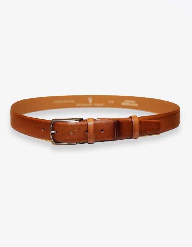 Matte Tobacco Leather Belt