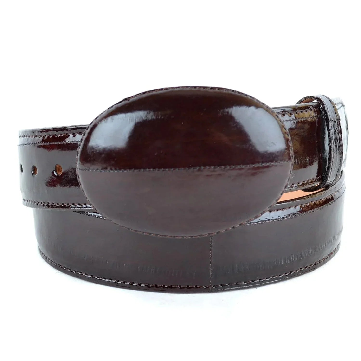 Los Altos C11U0807 Brown Genuine EEL Cowboy Belt