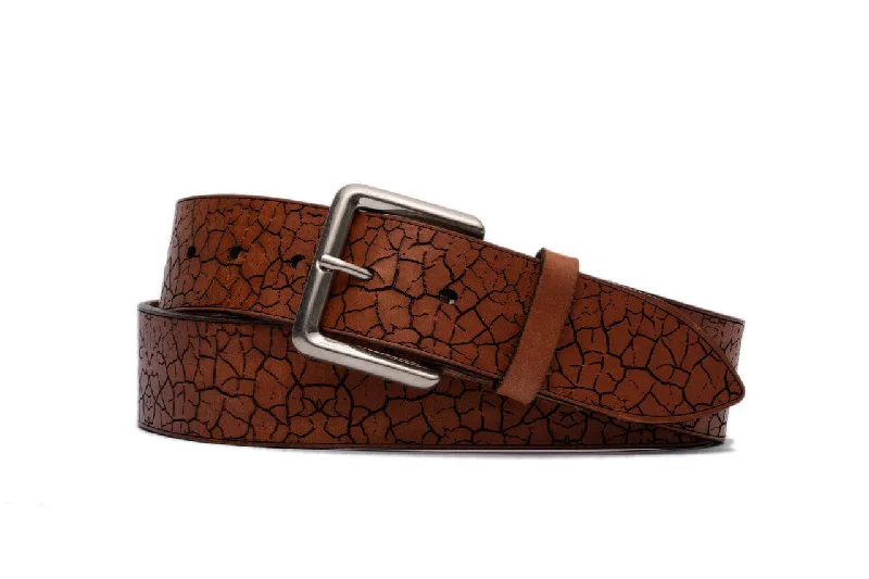 Italian Crackle Belt with Antiqued Nickel Buckle