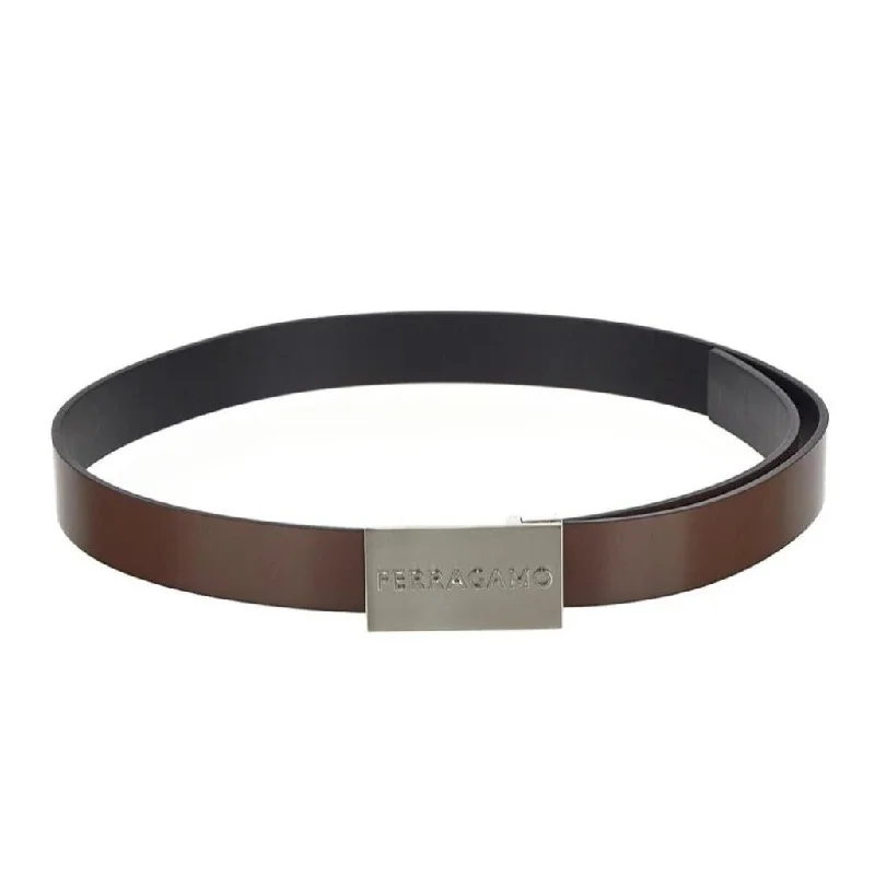 FERRAGAMO Man Belt DARK BROWN REG