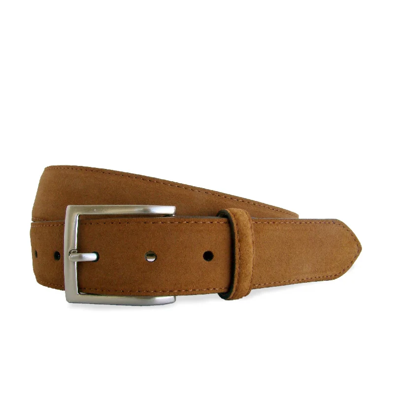 HENRY SARTORIAL x LEYVA Suede Leather Belt TAN