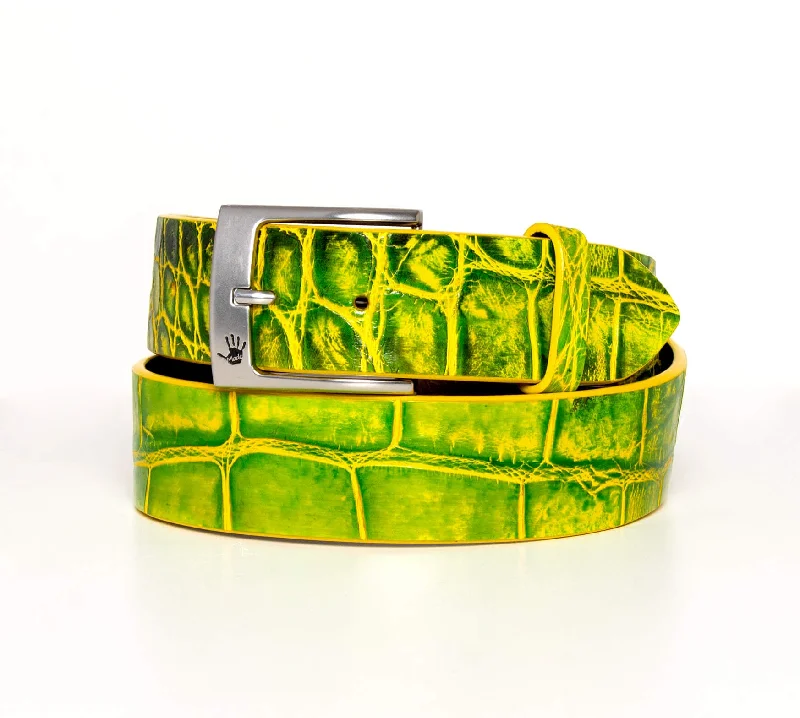 "Bergamot" Hand-Painted Belt