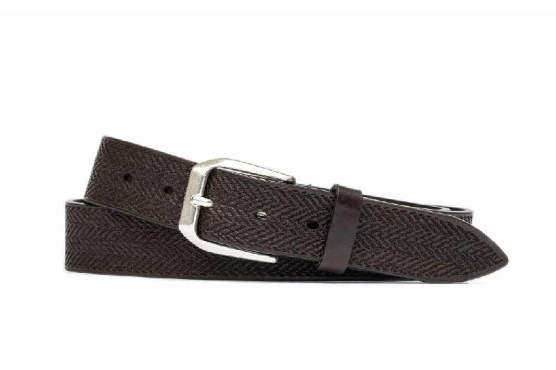 Italian Tracks Belt with Antiqued Nickel Buckle