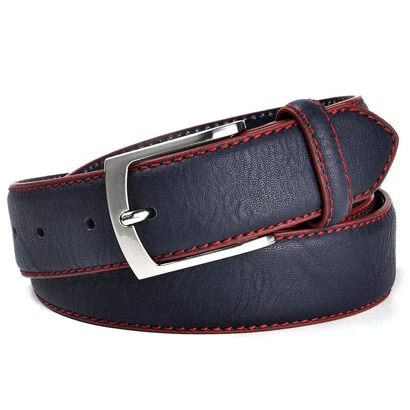 Fashion belt with ruffle detail-Fashion High Quality Men Belt