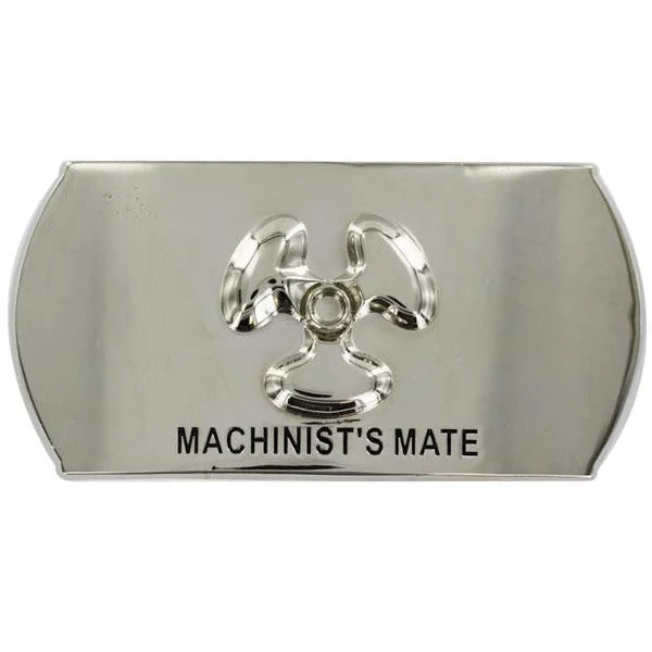 Black Leather Belt for electrician-Navy Enlisted Specialty Belt Buckle: Machinist's Mate: MM