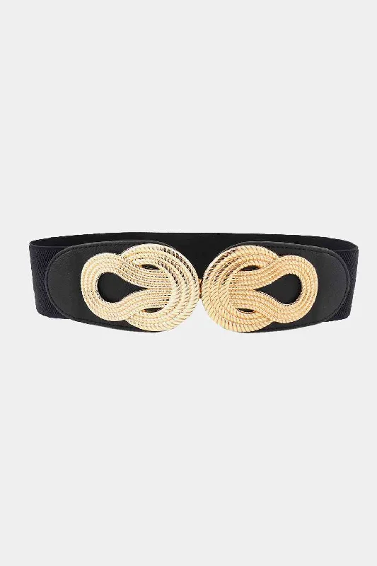 Wide Belt Budget-Twisted Alloy Buckle Wide Belt