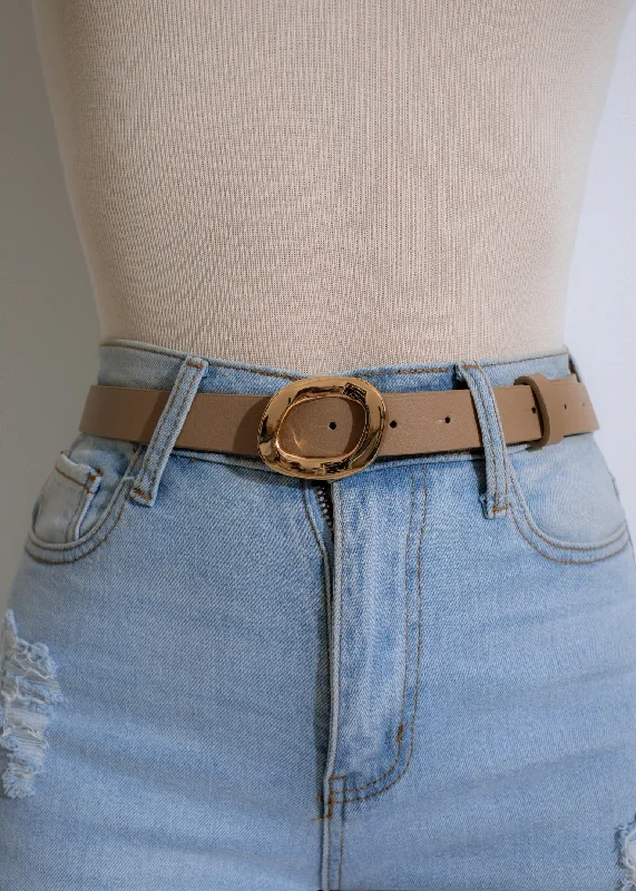 Oval Allure Belt Nude