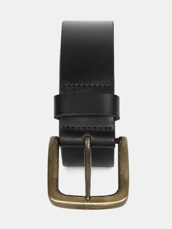 Mens Belts embossed-Men's Black Solid Belt