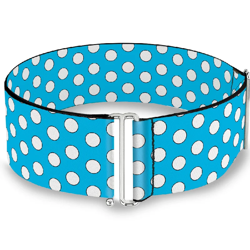 Womens Belts vibe layer-Cinch Waist Belt - Minnie Mouse Dots Blue/Black/White