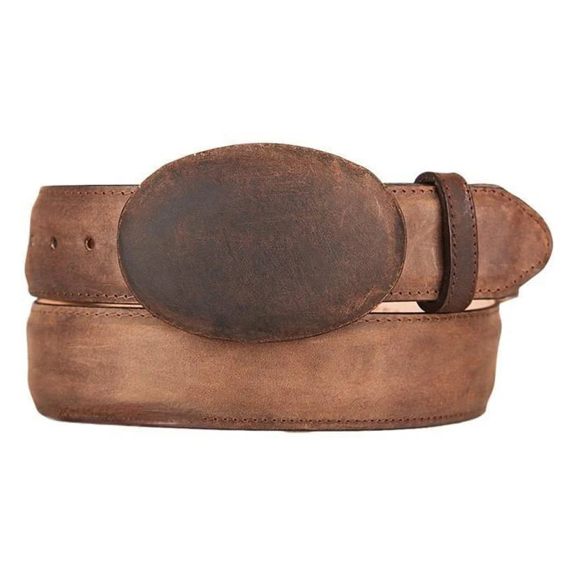 Los Altos C11U9940 Walnut Genuine Leather Cowboy Belt