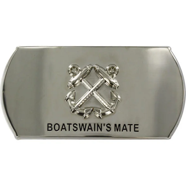 Black Leather Belt for gamer-Navy Enlisted Specialty Belt Buckle: Boatswain's Mate: BM