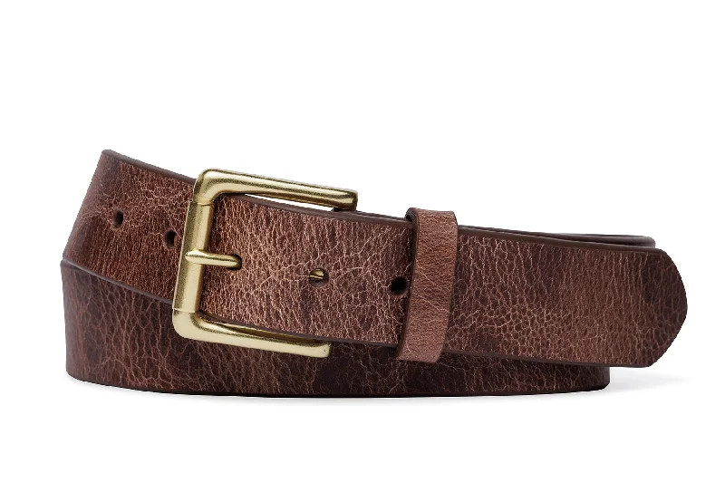 Sahara Calf Belt with Antique Brass Buckle