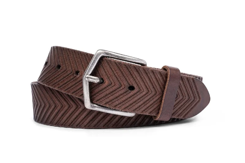 Italian Arrow Belt with Distressed Nickel Buckle