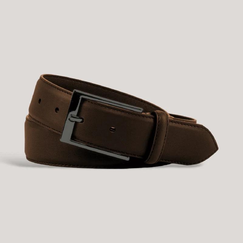 SOPHOS - Dark Brown Vegan Belt - Graphite