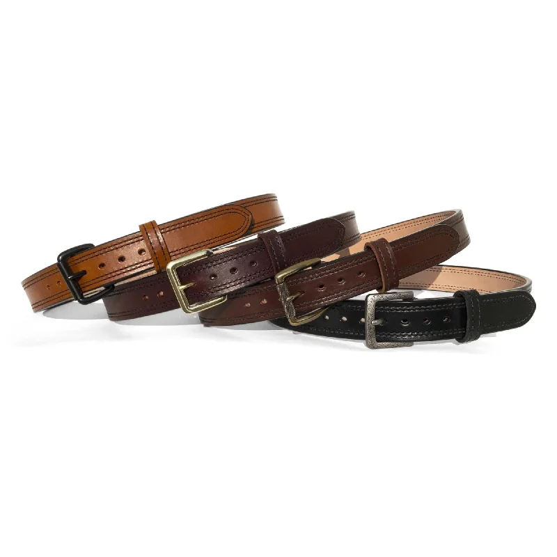 Wide Belt Subtle-1.5" Wide DOUBLE STITCHED Dual-Layer Bullhide Gun Belt